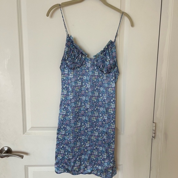 Frankie's Bikinis Arielle Silk Slip Dress M - Picture 2 of 6